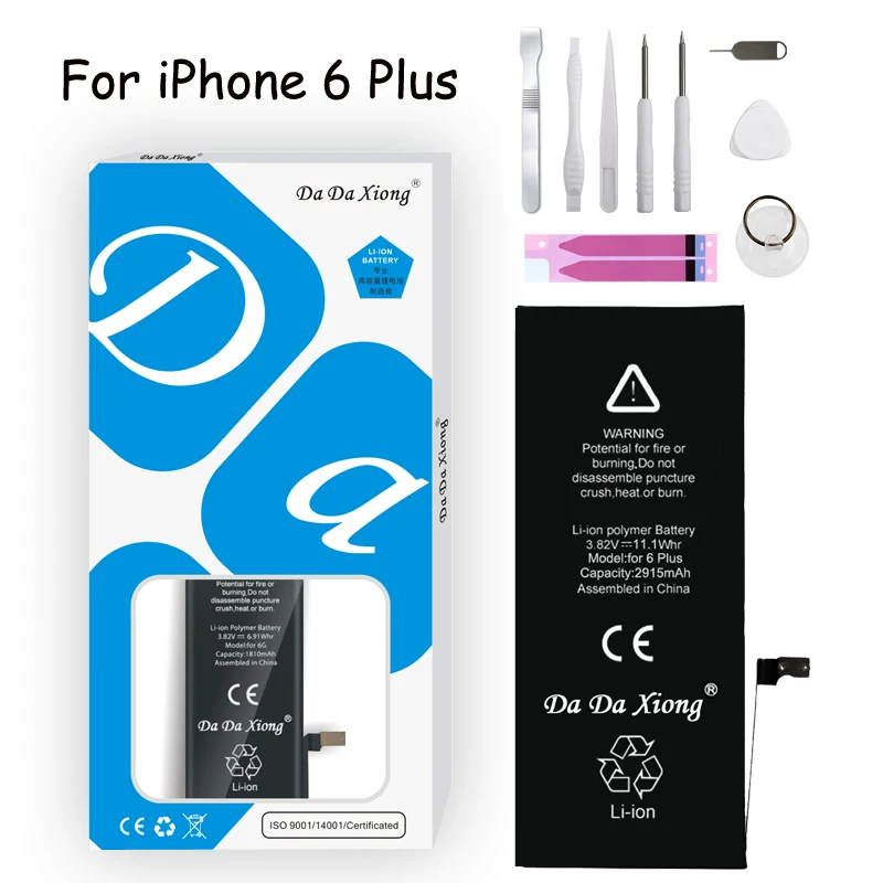 Оригинальная батарея Da Xiong для iPhone 6 PLUS P 2915mAh литий ионная запасная мобильного