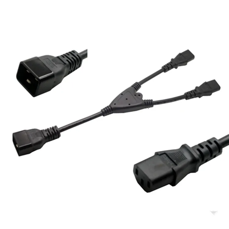 Сетевой сплиттер с разъемом типа папа 2 x C13 C20 32 см|c13 c20|power cordups power cable |