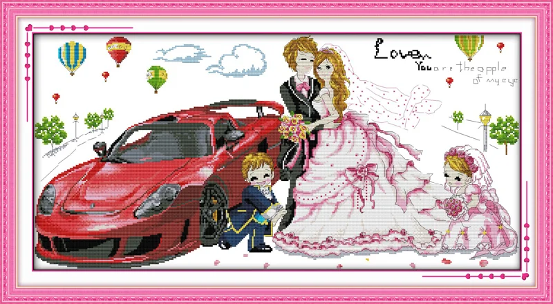 

Набор для вышивки крестиком Let's Pink, 18-11 карат