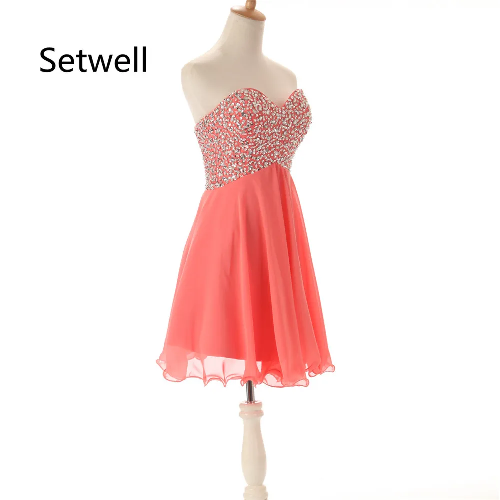 Setwell Лето 2017 г. шифон платье для выпускного вечера es без бретелек со шнуровкой