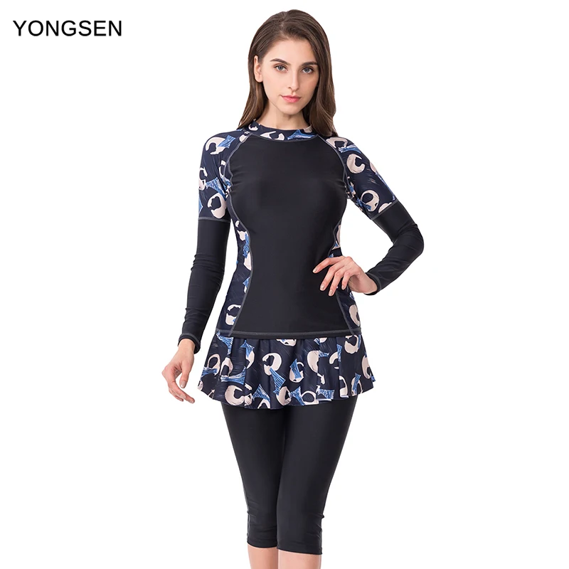 

Women Islamic Muslim Swimwear Burkinis Swimming Long Sleeve Muslim Swimsuit Plus Size Swimwear Maillot de bain femme Musulmane