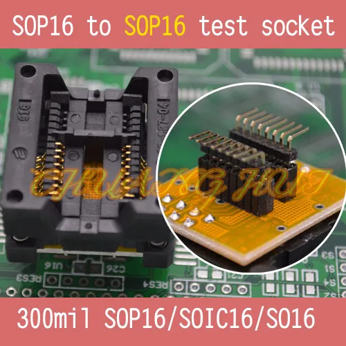 ИС-тестер тестовое гнездо SOP16 на 300 мил SOP16/SOIC16/SO16 |
