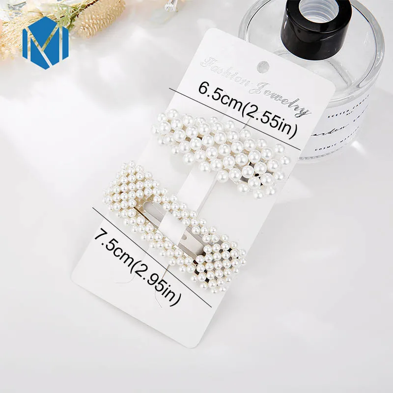 2pcs D 1 комплект INS модные элегантные жемчужные аксессуары и клипсы для волос для женщин девочек украшение для волос винтажная Свадебная Геометрическая шпилька для волос из сплава металлов - Цвет: 2pcs D
