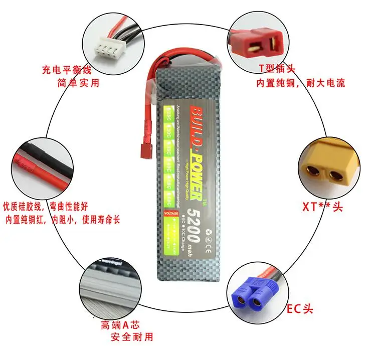 1 шт. GTK 3s литий-полимерный аккумуляторный блок 11,1 В 5000 мАч 30C Li-Po xt60 T разъем для игрушек на радиоуправлении, дронов, моделей самолетов на радиоуправлении.