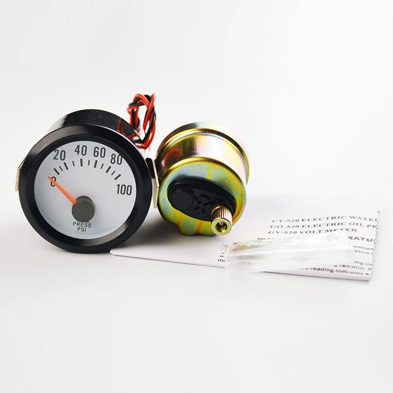 Дракон манометр 2 &quot52 мм Автомобильный Масляный Пресс метр Синий светильник 0 ~ 100