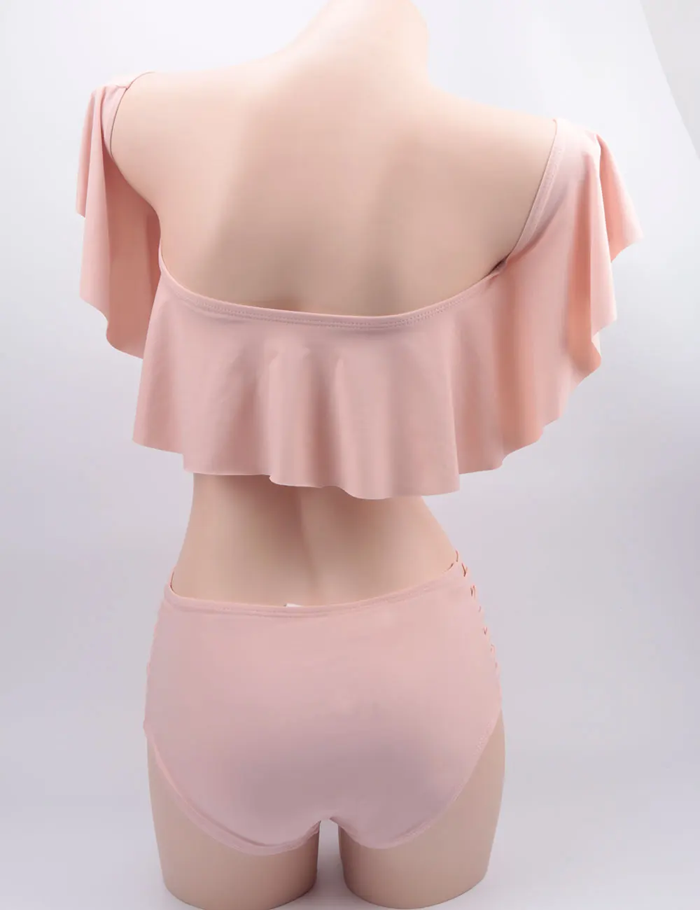 Бикини с высокой талией 2018 сексуальный винтажный комплект бикини рюшами