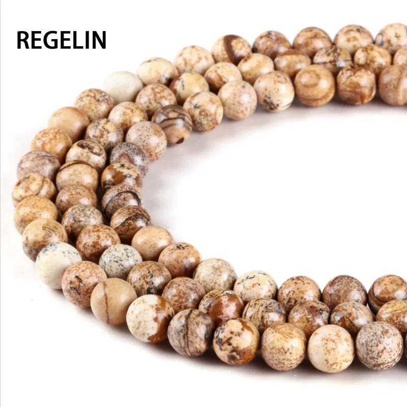 Бусины из окрашенного камня REGELIN картина натурального искусственные бусины 15