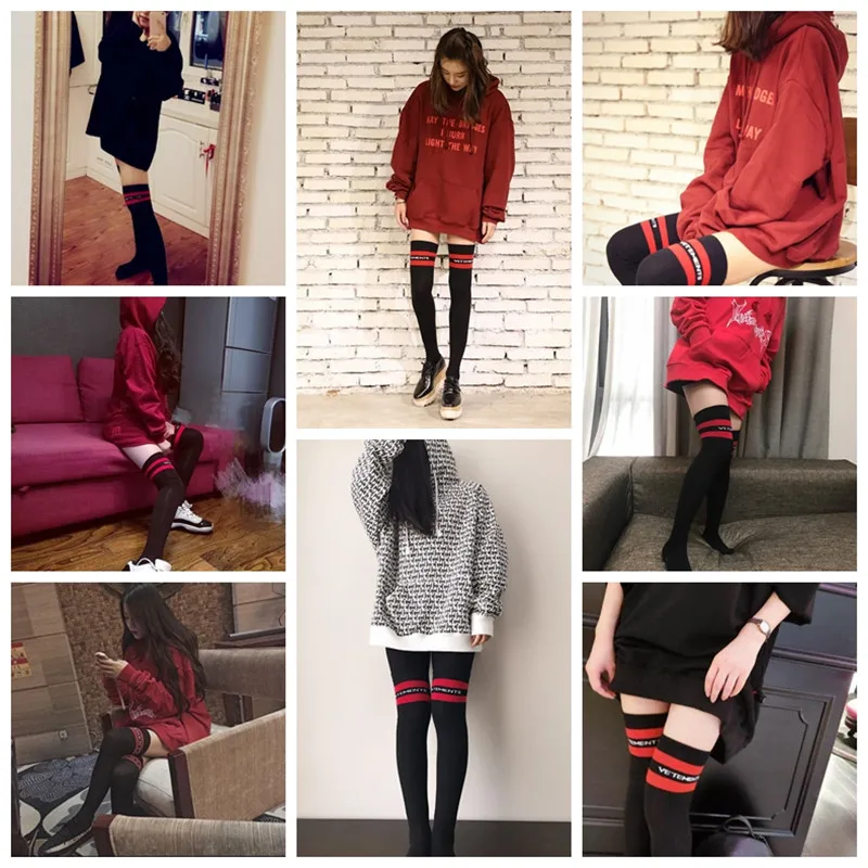 Торговая марка VETEMENTS принт героя сексуальных фантазий чулок 2019 для женщин