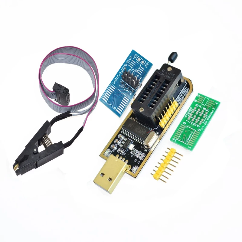 2 шт./лот SOIC8 SOP8 тестовый зажим с CH341 программатором LCD BIOS/NAND FLASH/24/25