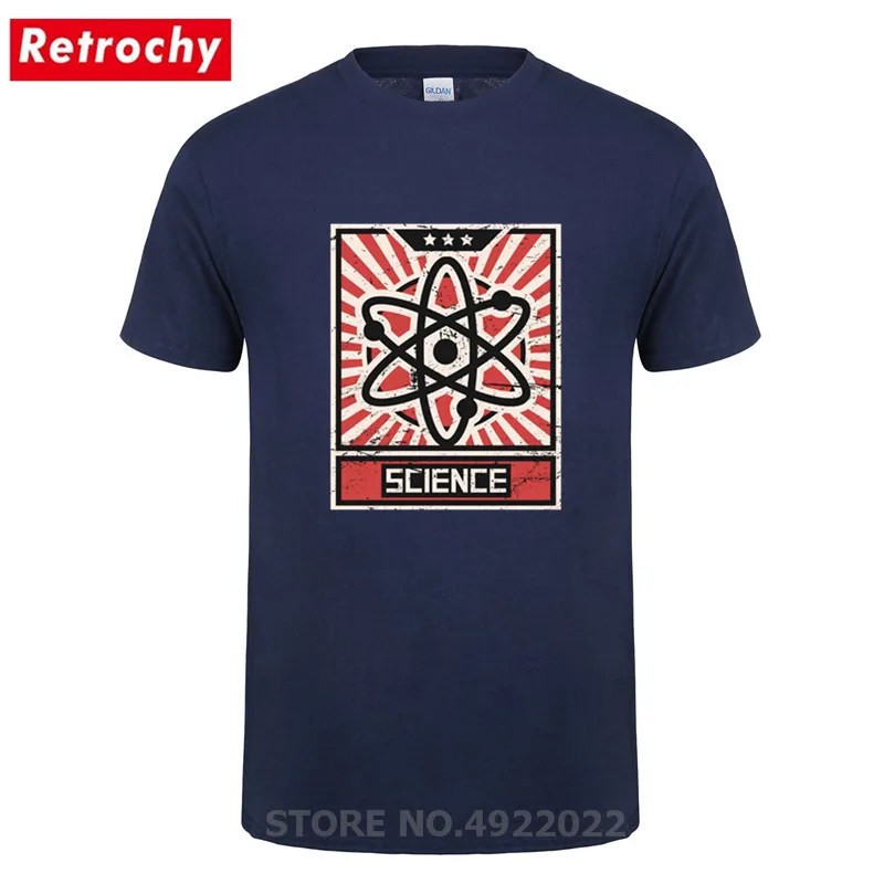 Мужская Винтажная футболка с постером Atom Geek Nerd недорогая брендовая Hombre Camisetas