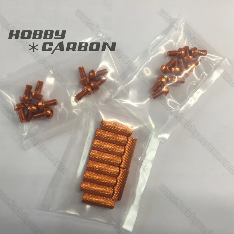 Набор углеродных крепежей HOBBY M3 7075 Комплект алюминиевых винтов M3x10 Круглый болт с