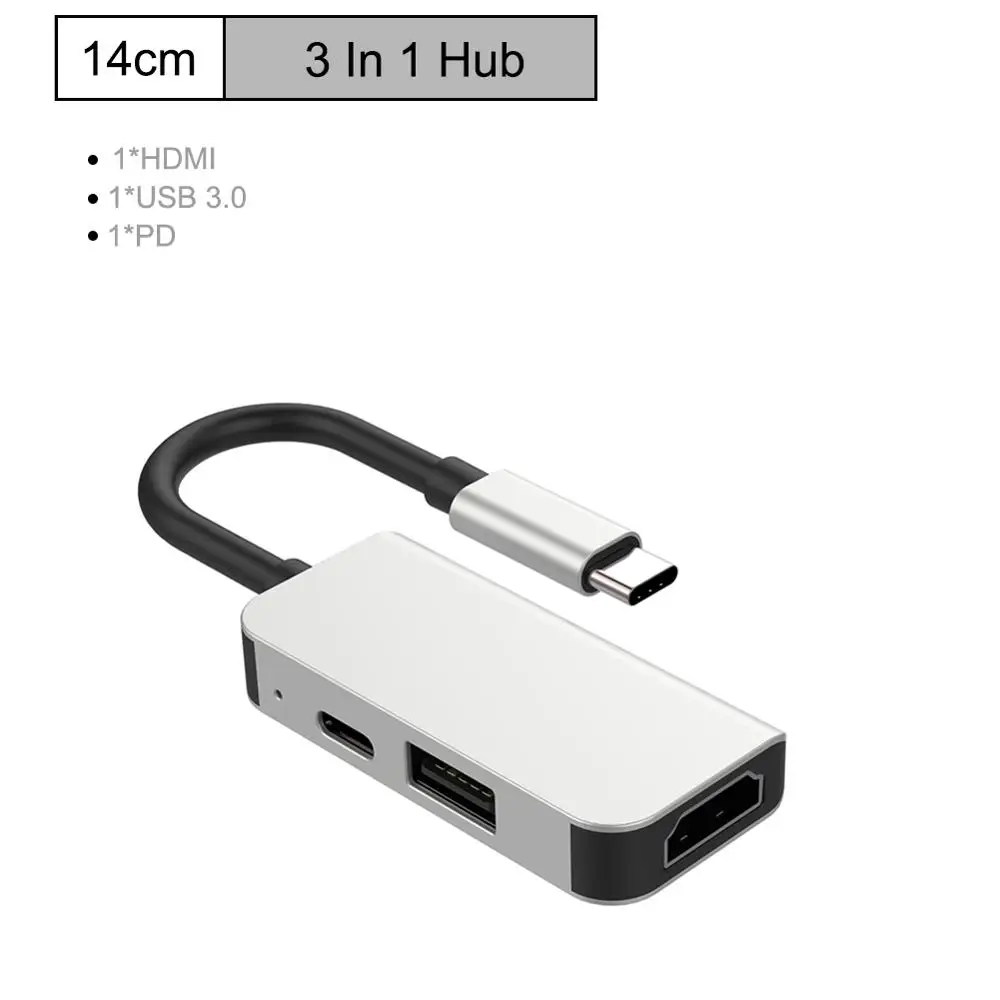 USB C концентратор 9 в 1 адаптер для Ethernet HDMI данных/PD Зарядка 3 Usb 0 SD/TF кардридер/3 5 мм