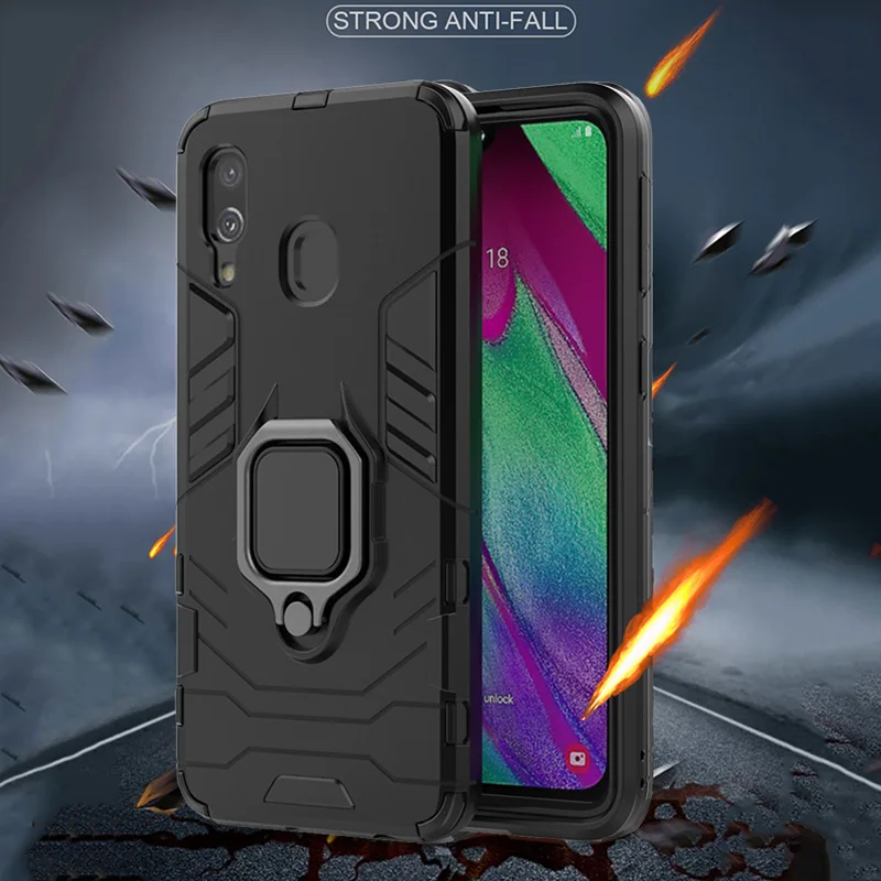 Защитный чехол с кольцом для huawei Y7 2019 магнитный Ударопрочный Мягкий бампер