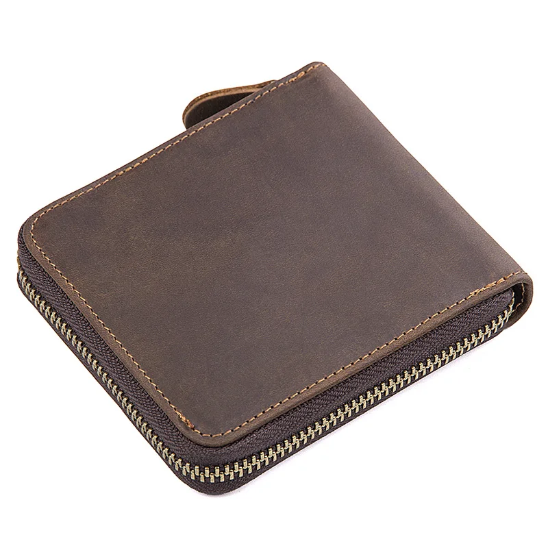 Augus Новое поступление натуральная кожа коричневый цвет модный кошелек ID