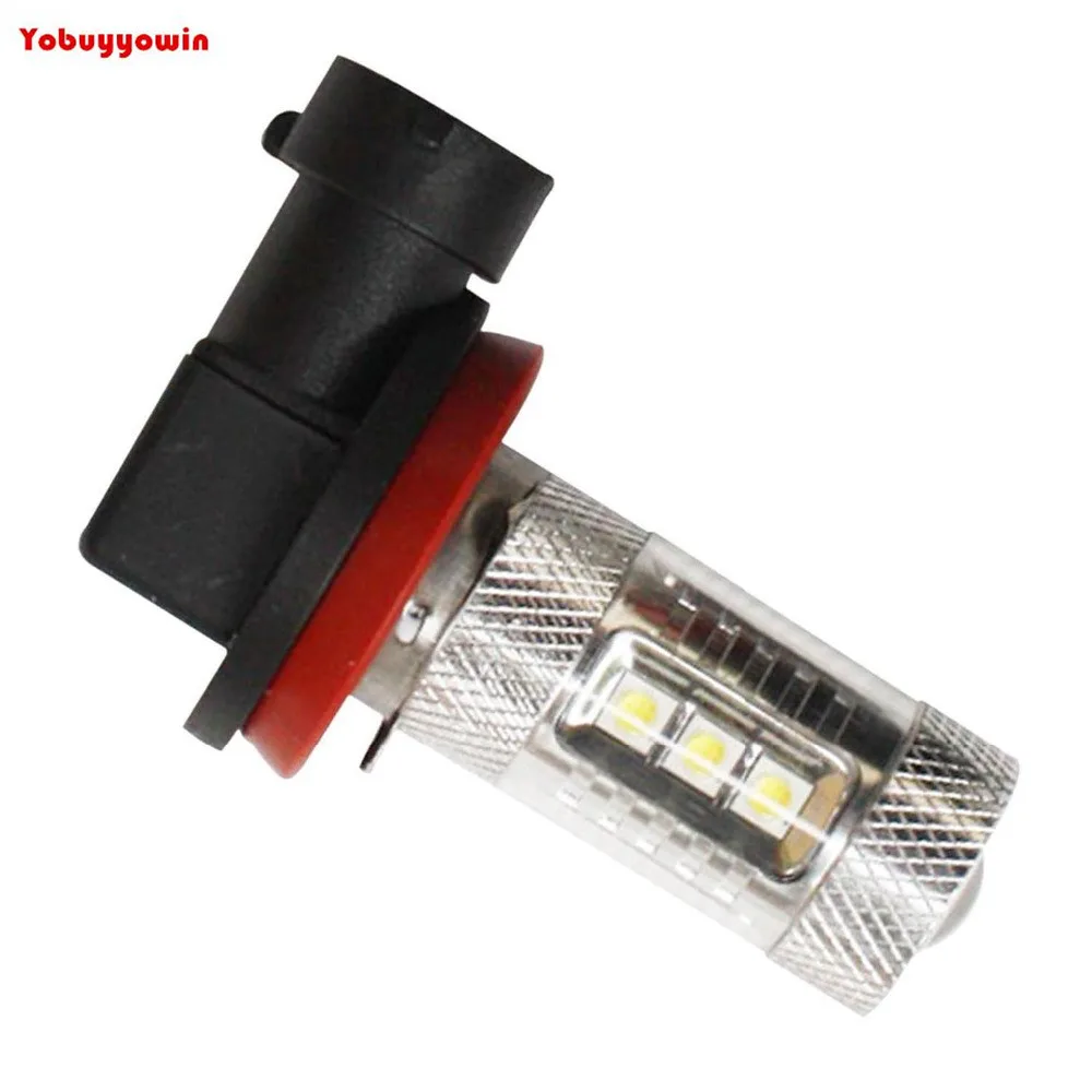 Супер-яркие светодиодные лампы H9 CREE высокой мощности, белого цвета, 6000k, 80 Вт, для автомобиля, грузовика, противотумансветильник фар/дневных ходовых огней (2 шт., Φ)