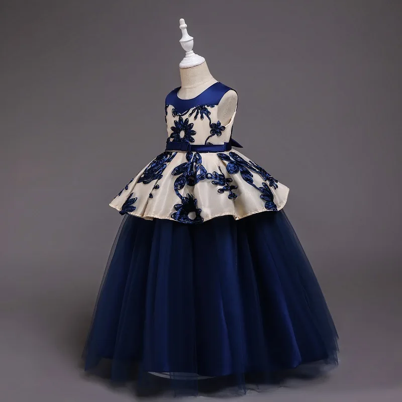 HOT Girl Clothes 2019 new Summer Dress Formal Bridresmaid Wedding Gown Princess Flower Girls Sleeveless Kids Party | Детская одежда и