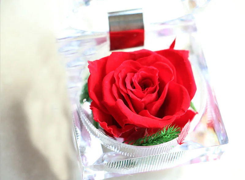 1 шт. акриловая кристальная коробка для хранения колец прозрачная упаковки