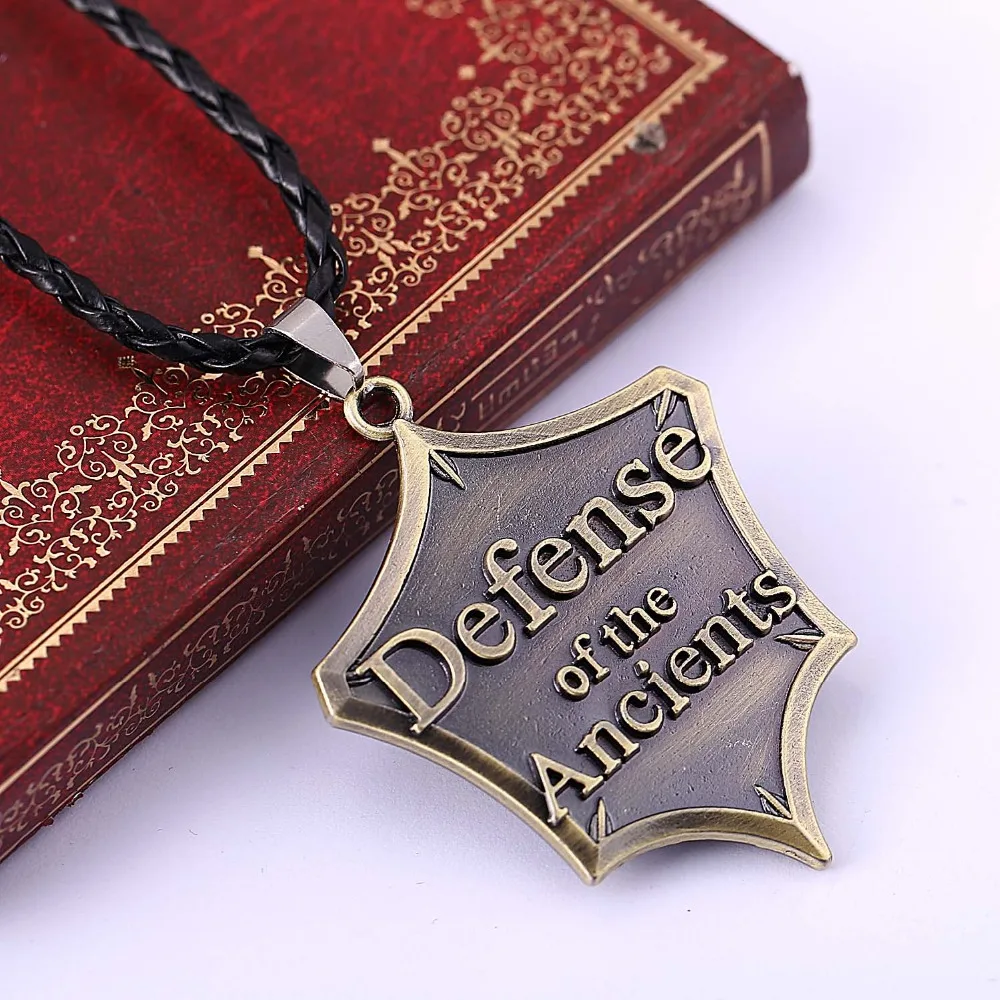 Онлайн игра DOTA 2 ожерелье Защита древних сплавов щит Подвески чокер Lether link collier