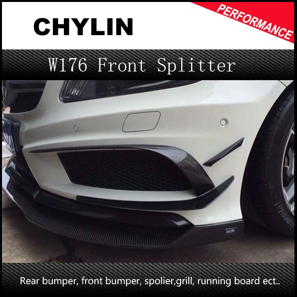 

Передний бампер для Mercedes W176, разветвитель для губ, спойлер для Benz A Class W176, A160, A180, A220, A200, с нопосылка том