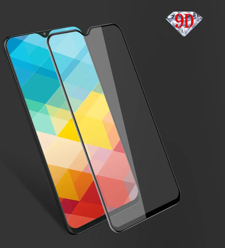 100 шт./лот 9D полностью проклеенное закаленное стекло для samsung Galaxy A20 A40 A70 A30 A50 A10 Защитная пленка для экрана с полным покрытием