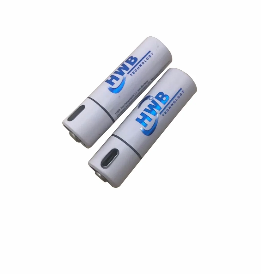 2 шт. перезаряжаемые литий ионные USB батареи 1 5 в AA 1200 мАч|Перезаряжаемые батареи| |