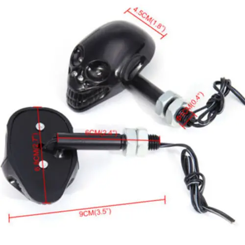 2x светодиодные аксессуары для мотоциклов новый черный/серебристый индикатор