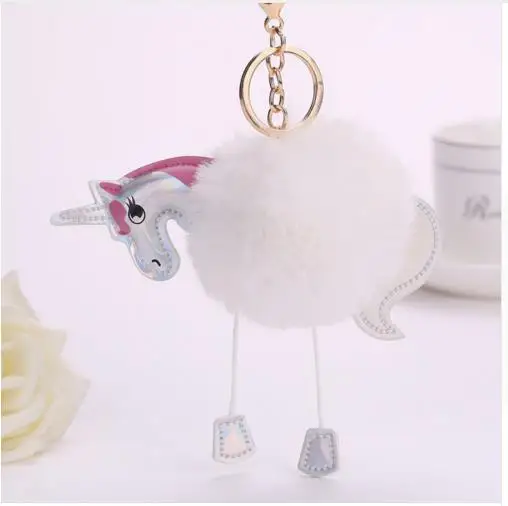 ZOEBER брелок для ключей с зайкой Pom ключ &quotПомпон&quot Кольца кролик мех мяч Porte Clef Pompom