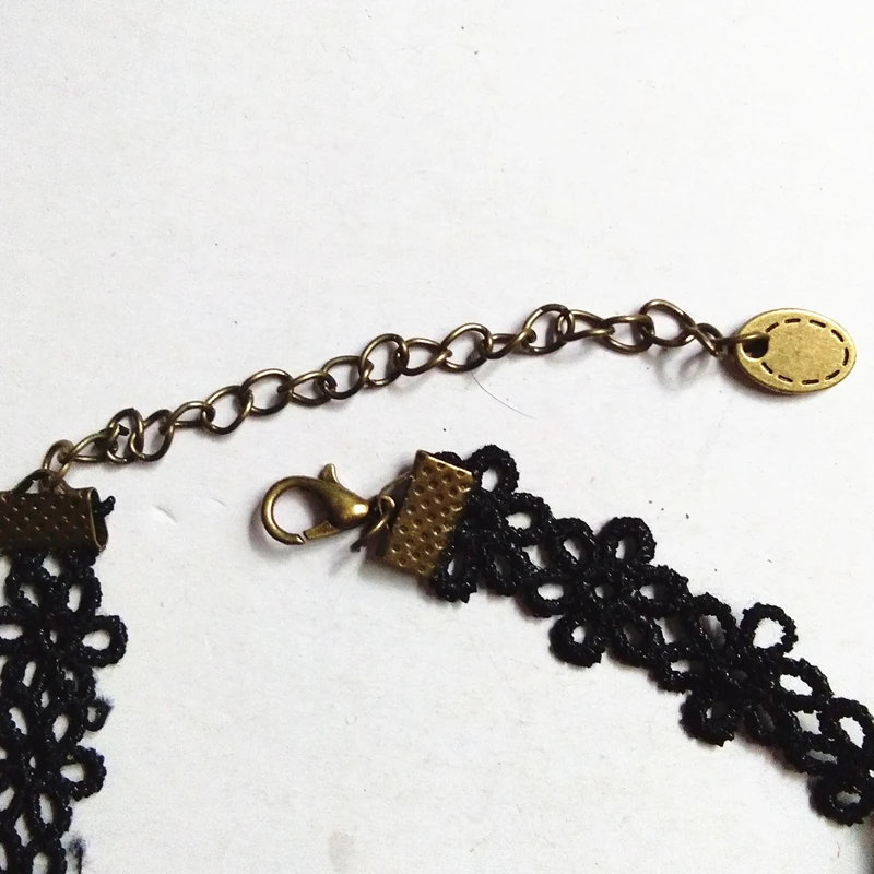 12PCS/LOT Lace Necklaces Charm Woman wedding Black Strip Flower Chokers Necklace Elegant Sexy Fashion female Collar Party | Украшения и