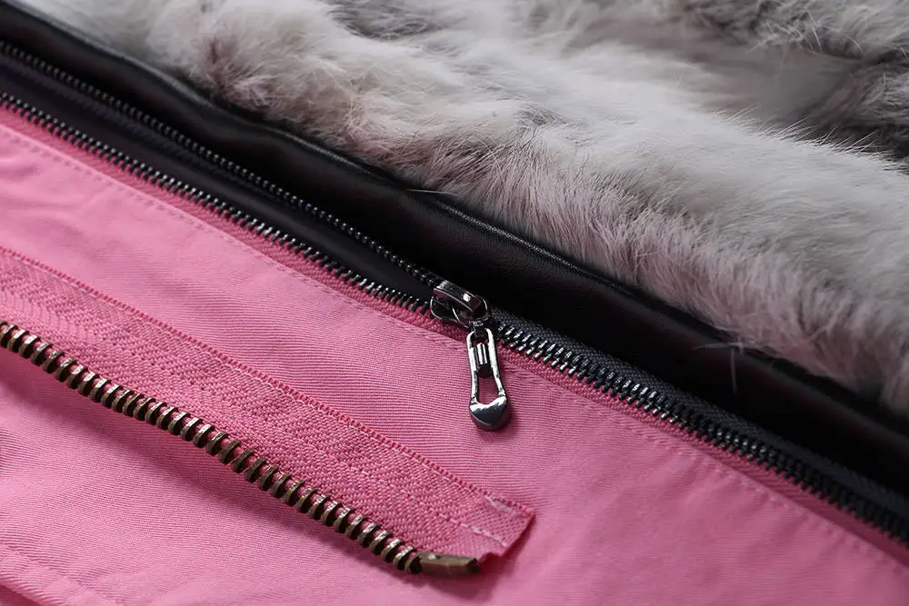 Новое поступление зимняя теплая куртка из натурального кроличьего меха длинная