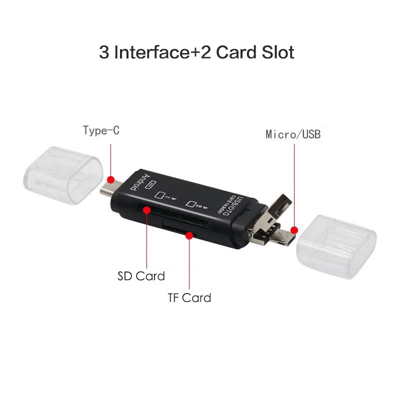 3 в 1 USB палка ридер Тип C Micro SD OTG карта адаптер флэш накопитель TF чтение для Android