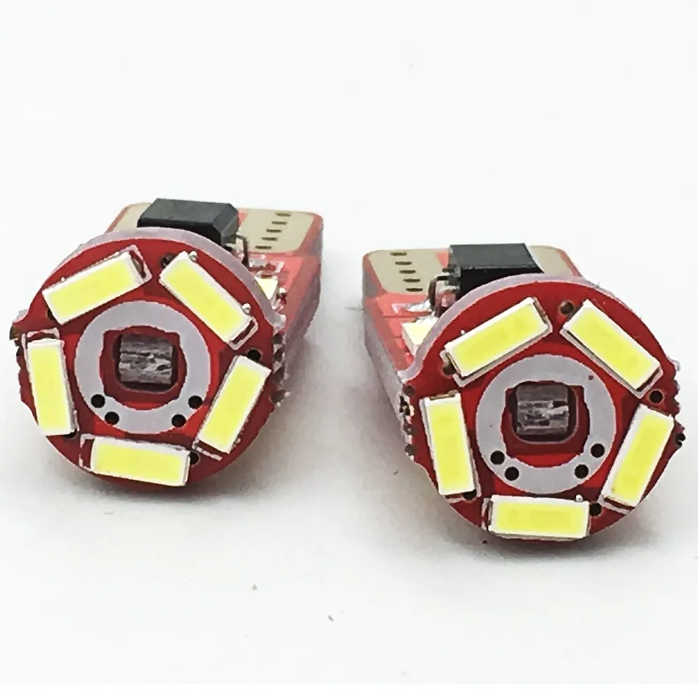 Суперъяркая Светодиодная лампа 15SMD T10 W5W с 5 Светодиодами яркость 4014 без ошибок