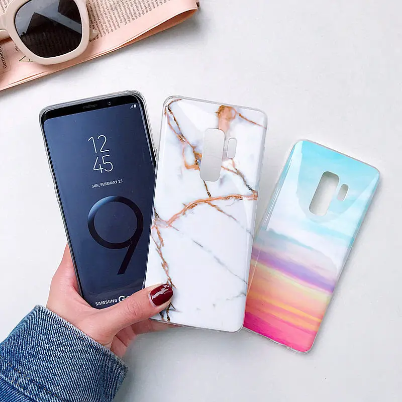 Мраморный чехол COOLY для Samsung Galaxy S10e чехлы S10 S9 S8 Plus S7 Edge Note 8 9 задняя крышка мягкий