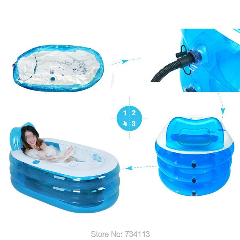 Мини бассейн ванны Спа Надувная ванна с воздушным насосом надувная Ванна ложится