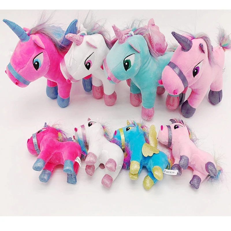 Новинка 15 23 см милый Единорог маленькие фигурки лошадей Мягкие плюшевые