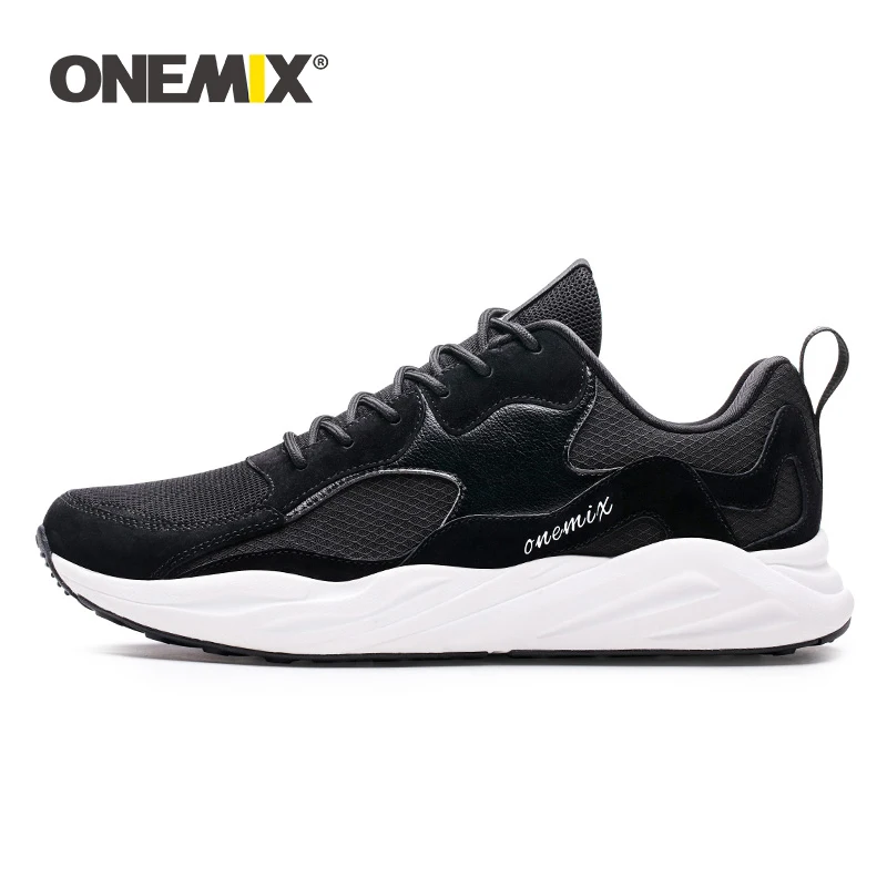ONEMIX 2019 new sports shoes men's running shoes lightweight breathable mixed color running shoes retro dad shoes size 39-46