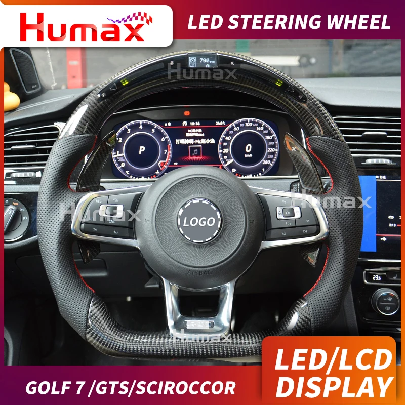 Светодиодный дисплей рулевого колеса для golf 7/CC ЖК-дисплей гоночный руль для GTS/SCIROCCOR светодиодный руль с ЖК-экраном