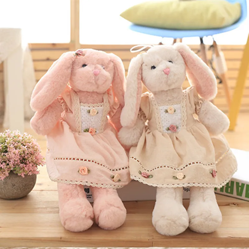 Милые плюшевые игрушки с кроликом для маленьких детей удобные мягкие куклы