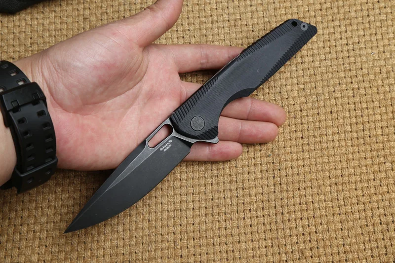 Складной нож с шариковым подшипником DICORIA RIKE 802G лезвие 154 см G10 + титановый