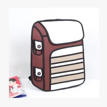 Новые модные 2D сумки новинка рюкзаки для школы мультяшный комикс с 3D рисунком