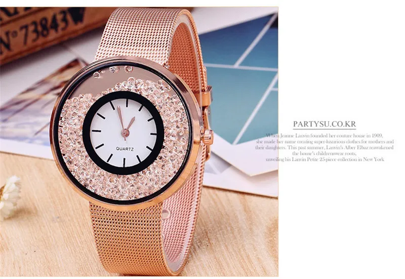 

Tike tiker , , , Uhren Frauen Mode Quarz Handgelenk Damen Uhr Strass 11
