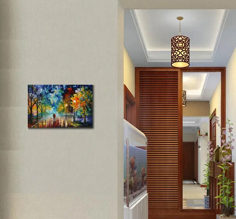 Современное искусство свежесть холодной ручной росписи нож картины пейзаж