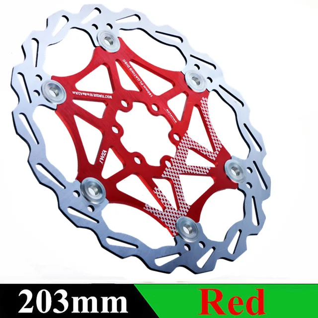 VXM 203mm Red Vxm Велосипеды Дисковый Тормоз MTB DH тормоза поплавок плавающей диски 160 мм/180 мм/203 мм hydreaulic тормозных колодок поплавок роторов Запчасти для велосипеда - Цвет: VXM 203mm Red