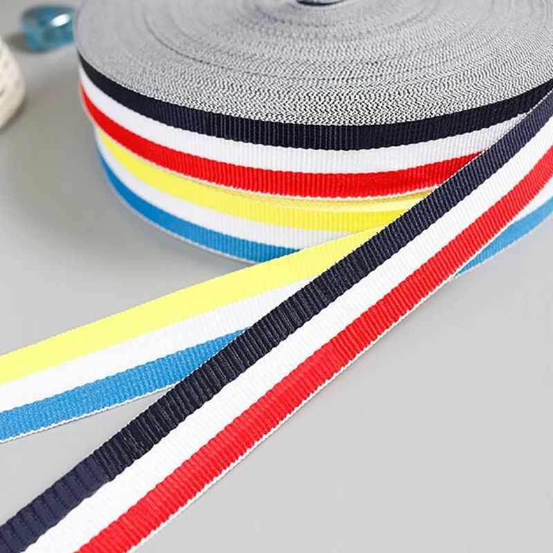 Лента с принтом Grosgrain трехцветная лента 20 мм высокое качество ручная работа шитье