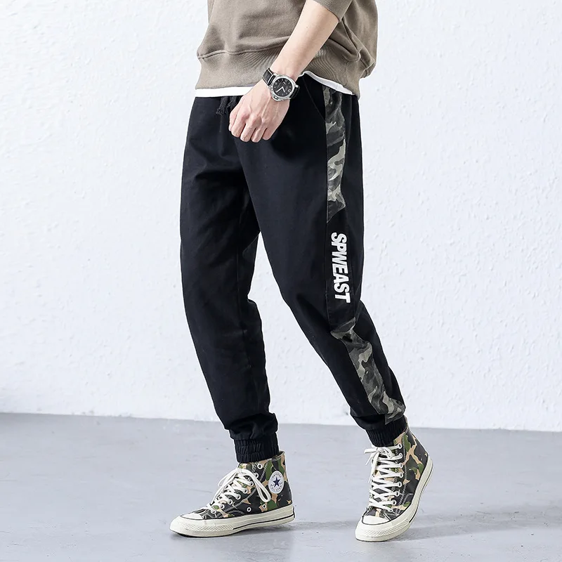 

Harem Pants Mens 2019 New Hip Hop Printed Color Block Casual Joggers Sweatpants Trousers Male Streetwear