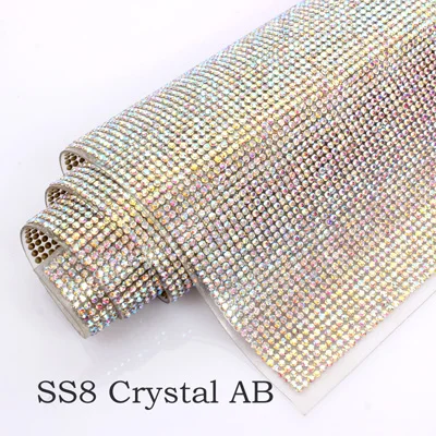 SS8/SS6 24*40 см стеклянная отделка горного хрусталя исправление стразами кристалл
