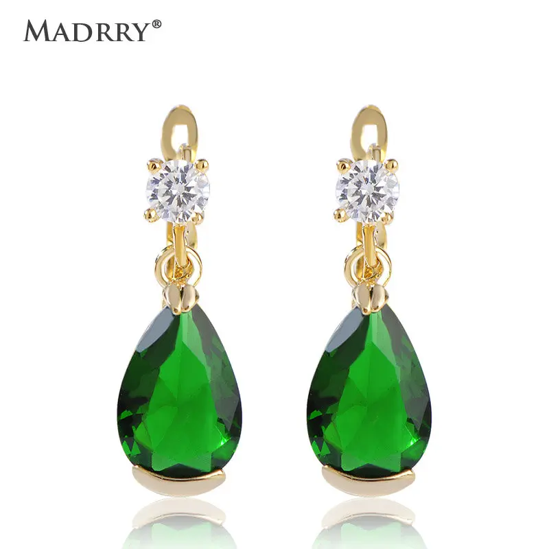 

Madrry Aretes Blue Green Ear Piercing Earrings Parfum Women Luxury Brincos Bijoux Rhinestone Arete Vaz Brand Jewelry Ugi uk