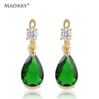 Женские серьги для пирсинга Madrry Aretes, синие и зеленые серьги для ушей, роскошные украшения, брендовые ювелирные украшения Ugi uk