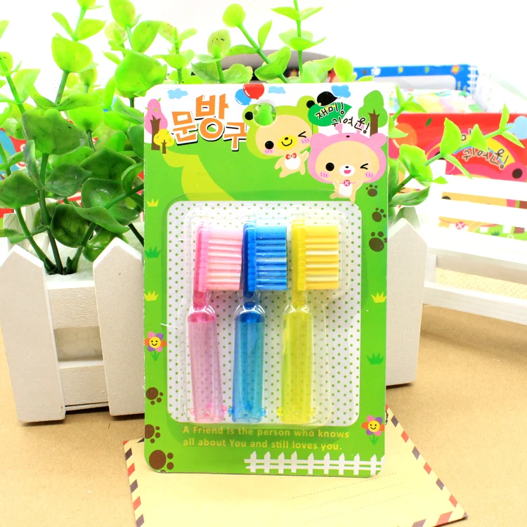 3 шт./компл. ластик мультфильма канцелярские принадлежности креативная зубная