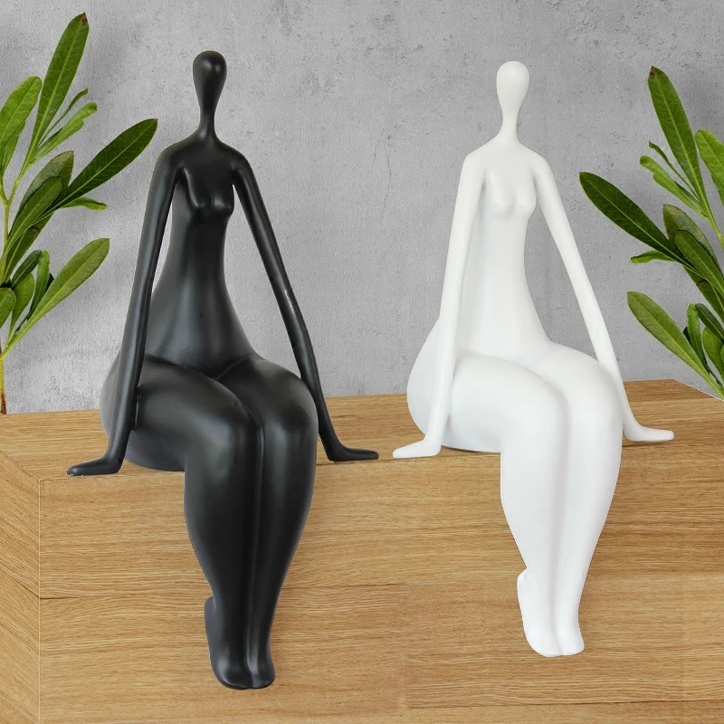 Абстрактная скульптура для тела, статуя, женская скульптура обнаженной формы, скульптура из смолы, искусство и ремесло, украшение для рабочего стола, офис L3207