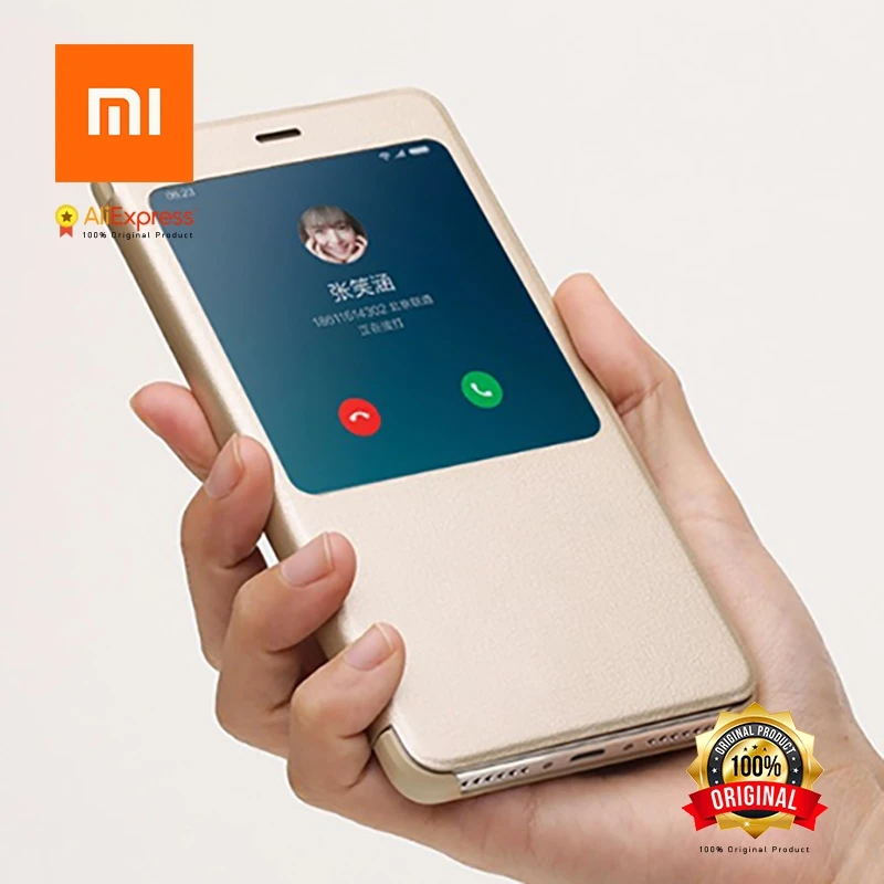 Xiaomi Redmi Note 4X чехол оригинальный note4X интеллектуальные Дисплей Защитная крышка